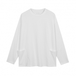 Three-dimensional pocket cotton long sleeve T-shirt