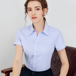 Women's blue striped professional shirt