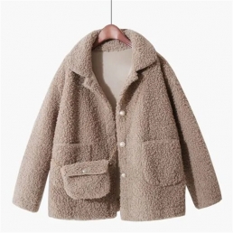Casual short fleece jacket